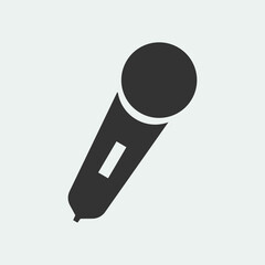 Microphone vector icon illustration sign