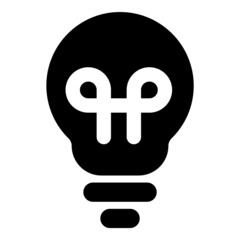 Lightbulb Flat Icon Isolated On White Background