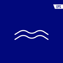 Water waves vector icon illustration sign