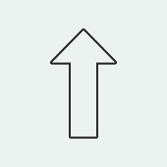 Upward arrow vector icon illustration sign