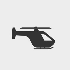 Helicopter vector icon illustration sign