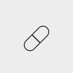 Pill vector icon illustration sign