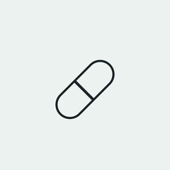 Pill vector icon illustration sign