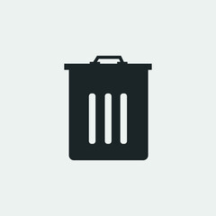 Bin vector icon illustration sign