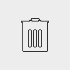 Bin vector icon illustration sign