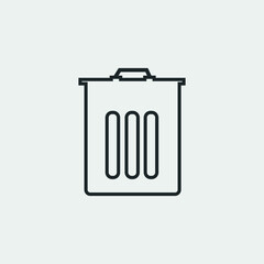 Bin vector icon illustration sign