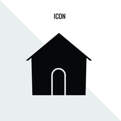 Dog house vector icon illustration sign