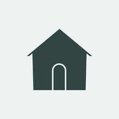 Dog house vector icon illustration sign