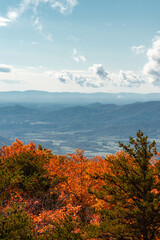 Aerial View of Mountains in the Fall in Virginia 
