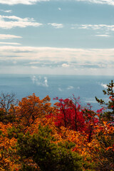 Aerial View of Mountains in the Fall in Virginia 