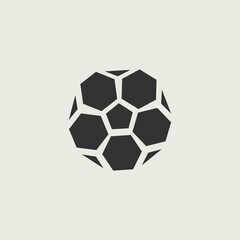 Fototapeta premium Football vector icon illustration sign