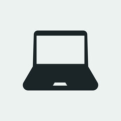 Laptop vector icon illustration sign