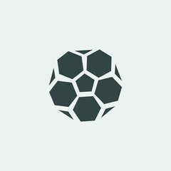 Fototapeta premium Football vector icon illustration sign