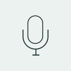 Microphone vector icon illustration sign