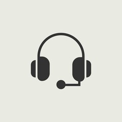 Headsets vector icon illustration sign