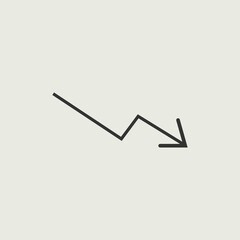 Loss graph vector icon illustration sign