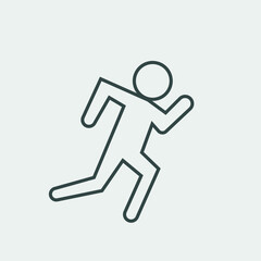 Running vector icon illustration sign