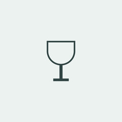 Wine glass vector icon illustration sign