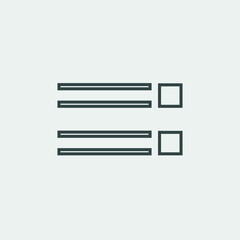 List vector icon illustration sign