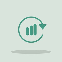 Bar chart vector icon illustration sign