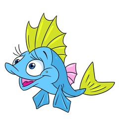 Fish joy character illustration cartoon