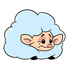 Obraz premium Lamb animal character illustration cartoon