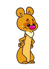 Ferret animal character illustration cartoon