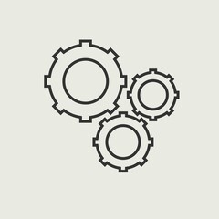 Gear vector icon illustration sign