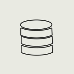 Data base vector icon illustration sign
