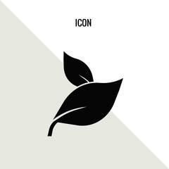 Leaf vector icon illustration sign