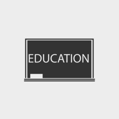Education vector icon solid grey