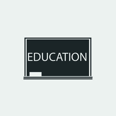 Education vector icon solid grey