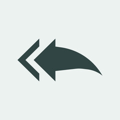 Reply vector icon illustration sign