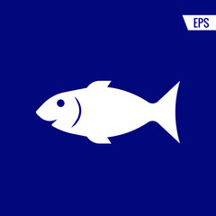 Fish vector icon illustration sign