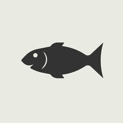 Fish vector icon illustration sign