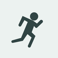 Running vector icon illustration sign