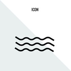 Waves vector icon illustration sign