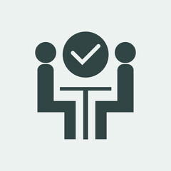Meetings vector icon illustration sign