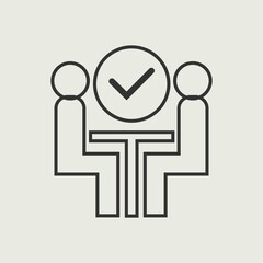 Meetings vector icon illustration sign