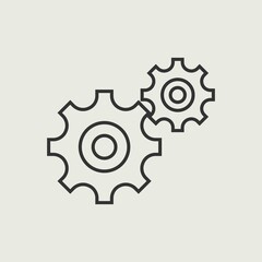 Setting gear vector icon illustration sign