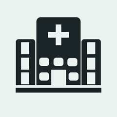 Obraz premium Hospital vector icon solid grey