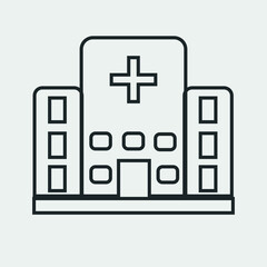Obraz premium Hospital vector icon solid grey