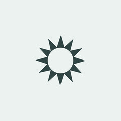 Sun vector icon illustration sign