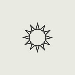 Sun vector icon illustration sign