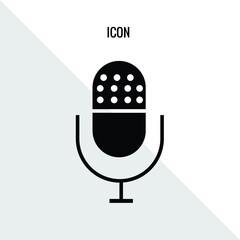Microphone vector icon illustration sign