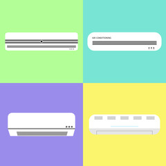 Vector image of four for air conditioning