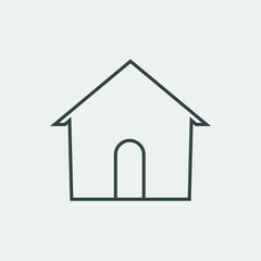 Fototapeta premium Dog house vector icon illustration sign
