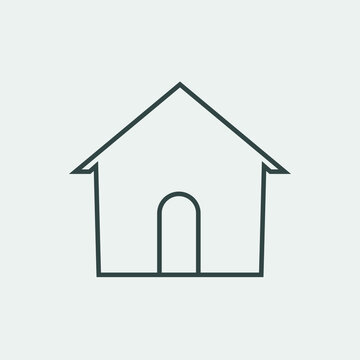 Dog house vector icon illustration sign