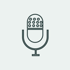 Microphone vector icon illustration sign