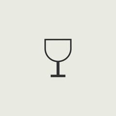 Wine glass cup vector icon illustration sign